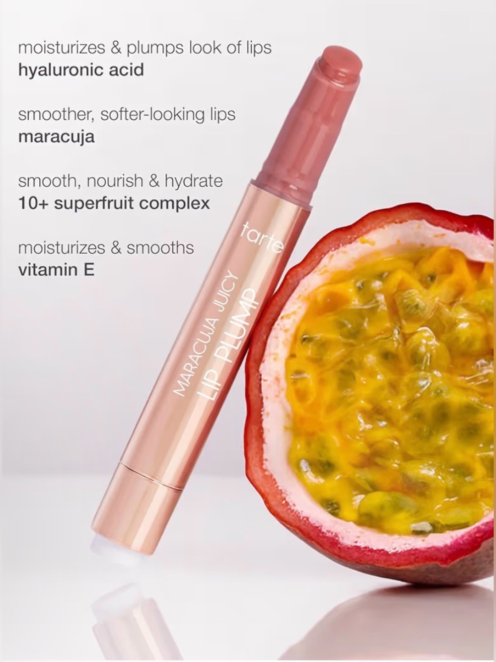 tarte Maracuja Juicy Lip Plump w/Charm - White Peach - Picture 5 of 7
